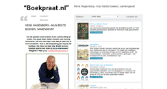 Desktop Screenshot of boekpraat.nl